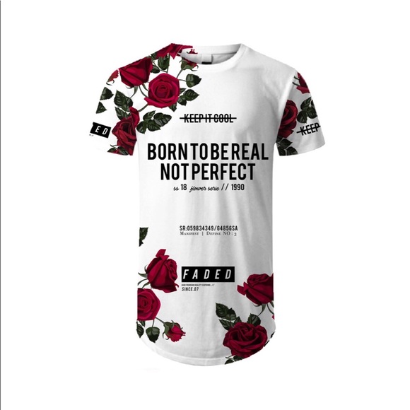 Men’s Born To Be Real Crew Neck T-Shirt - Picture 1 of 2